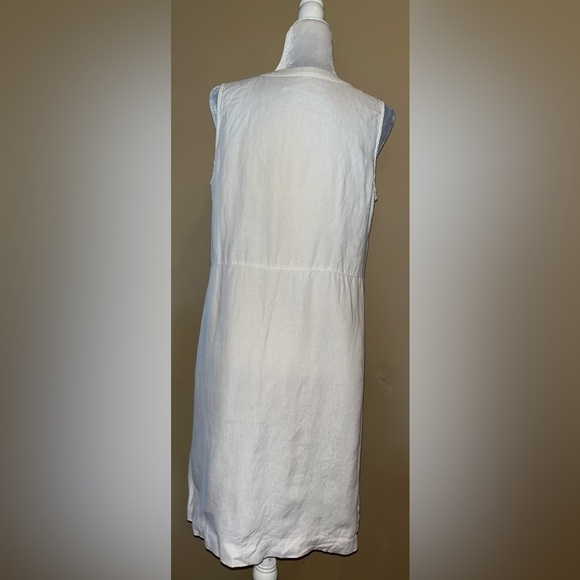 J. Jill Love Linen Sleeveless Shift Dress in white | size Small - Picture 4 of 9